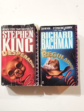 Stephen King Richard Bachman Desperation & Regulators Connected Twin Novel Set